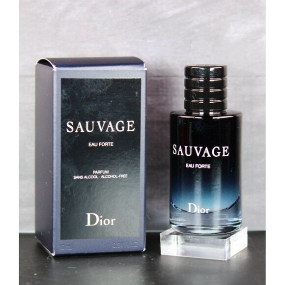 DIOR Sauvage Eau Forte Parfum Mini Splash Alcohol Free 10ml Glass Bottle NIB - Picture 1 of 3